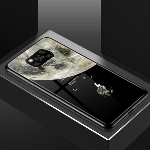 Case For mi Poco X3 NFC Cover Gradient Tempered Glass Case For Xiaomi Poco X3 NFC Pocophone X3 X3NFC Case Cover Protective Funda