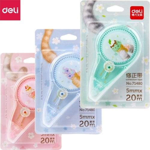 Deli Kawaii School Supplies 24pcs Correction Tape Cute Ice Cream Glue Tape 20m White Out Correction Tape Japanese Materiales