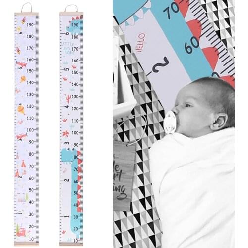 Baby Removable Height Growth Chart Ruler Wall Decor Canvas Sticker for Kids Necessary Household Infant Growth Supplies