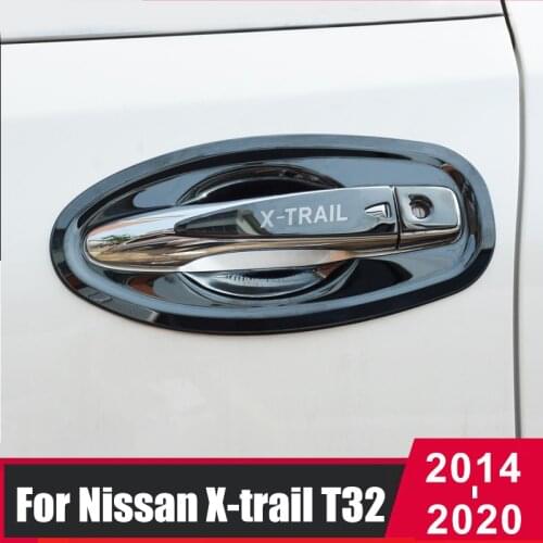 For Nissan X-trail X Trail T32 2014-2018 2019 2020 Stainless Steel Door Handle Bowl Covers Trim Sticker Accessories Car-Styling