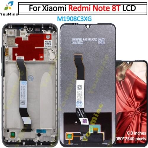 For Xiaomi Redmi note 8T Display Touch Panel Screen Digitizer M1908C3XG Assembly Replacement Parts For Redmi note8T note 8 t lcd