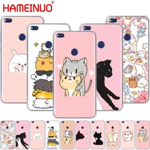 HAMEINUO Kawaii Molang Cartoon Anime dog cat Cover phone Case for huawei Ascend P7 P8 P9 P10 P20 lite plus pro G9 G8 G7 2017