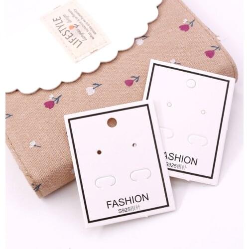 100 pcs 4.8*6cm Earring-cards cardboard Fashion Jewelry-making Accessories display earring packaging custom logo extra charge