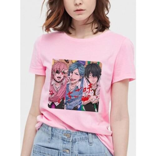 Kawaii Japanese Anime Tops Tees Female Women Clothing Harajuku Casual Pink Plus Size Loose Ulzzang Mujer Camisetas