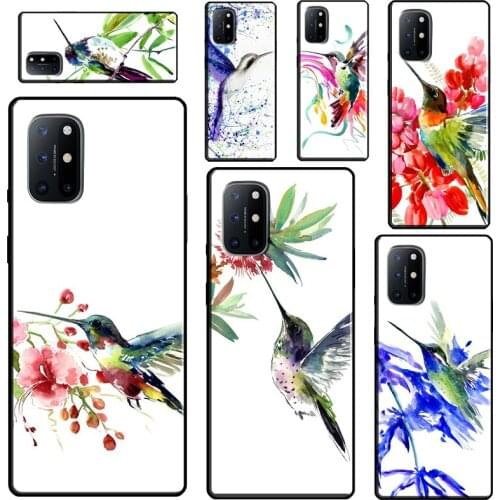 Hummingbird and Flowers For Realme C3 C11 C15 C21 GT Neo Q3 6 7 8 Pro Phone Case For OnePlus 8 7 9 Pro Nord 7T 8T