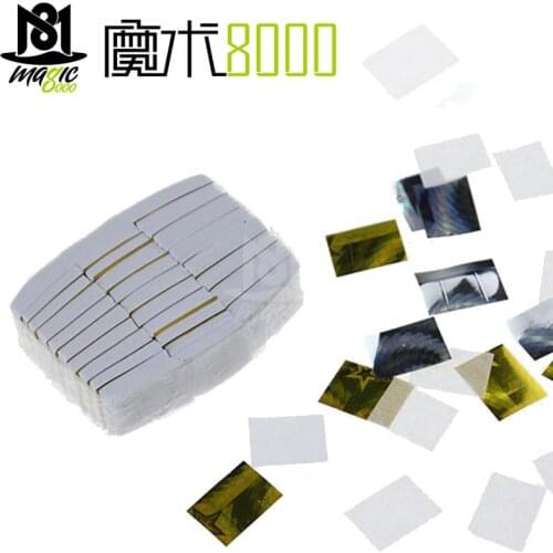 Square Snow Storm (12pcs/bag) Magic Trick Toy Finger Snow Paper Snowflakes Props White SnowStorm Magician for Children Adult