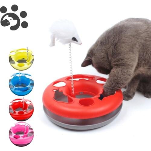 Mouse Cat Toys Interactive Cat Toy Mouse Ball Elasticity Toys for Cats Set Kitty Kitten Turntable Toy