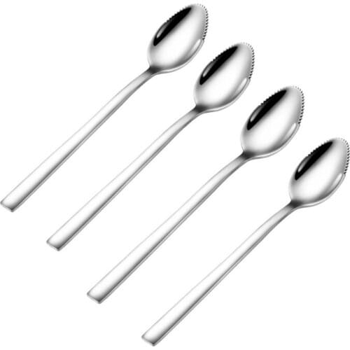 2020 New Grapefruit Spoons Serrated Edge Stainless Steel Fruit Grapefruit