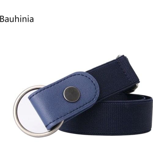 New Style 90x3.2cm Fashion Personality Elastic Belt Alloy Buckle Head Simple Casual Jeans Belt For Woman