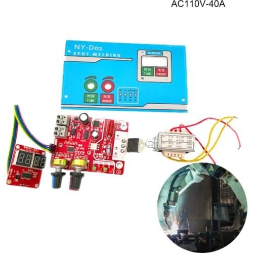 Digital Display Spot Welding Time and Current Controller Spot Welders Control Board 40A/100A Control Board for House Use