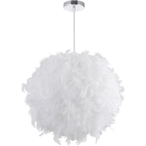 OOVOV Feather Ball Bedroom Pendant Lamp Creative Study Room Pendant Light Kids Room Pendant Lights