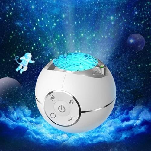 Planetary Projector Night Light LED Planet Laser Starry Sky Projection Lamp Music Voice Remote Control Home Atmosphere Lighting