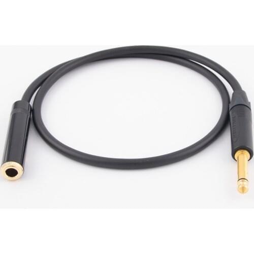 Handcrafted mogami 2524 6.35MM MONO MALE TO FEMALE TO PATCH CABLE- 1/4" GUITAR ANGLE Audio Cable instrument extension cable