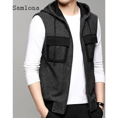 Мужские жилеты с капюшоном Samlona China At AliExpress