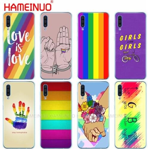 Silicon phone cover case for Samsung Galaxy S10 E PLUS A10 A20 A30 A40 A50 A70 A10E A20E M20 Gay Lesbian LGBT Rainbow Flag Pride