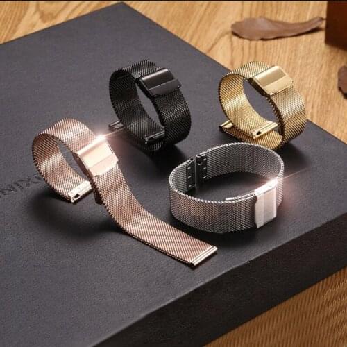 Replacement Bracelet Stainless Steel Strap For Garmin Vivoactive Vivomove Move 3 Music Luxe Venu Sq Milanese Metal Watchband