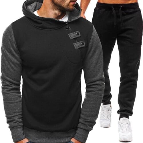 2 Pieces Sets Tracksuit Men Clothing Tracksuit Casual Sportsuit Hoodies Sportswear Hooded Sweatshirt+Pant Pullover two piece Set