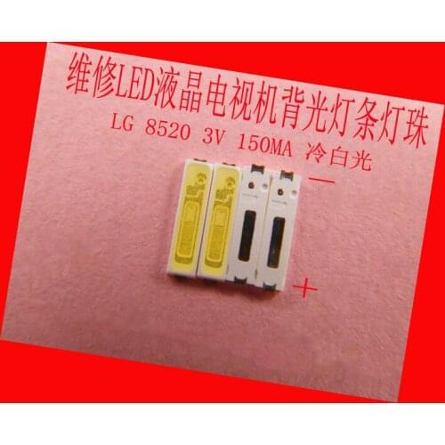 SMD LED lamp Beads LG 8520-2-3v 0.5w 3V 150MA 10000-12000K cool White For LG TV backlight, Spotlights, Ceiling lamp bulb lamp
