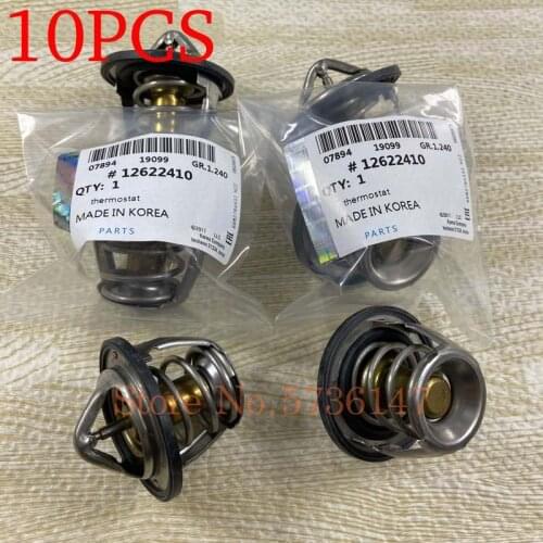 10PCS Engine Thermostat For Buick New LaCrosse Regal 2.4L GL8 Chevrolet Captiva Malibu Equinox GMC Pontiac G5 OEM# 12622410