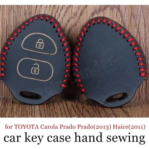 Only Red discount price for TOYOTA Carola Prado Prado(2013) Haice(2011) Key Case Car Hand Sewing Leather Key Cover