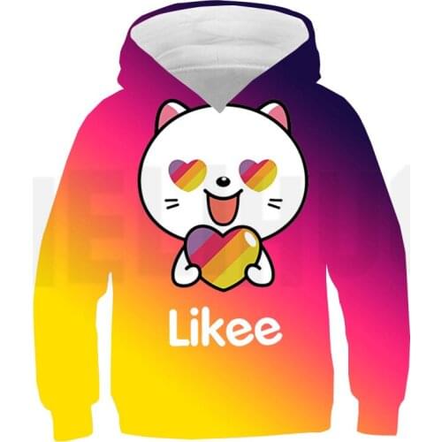 3D Print Video App Likee Hoodies Kids Adult Russia Type Likee Sweatshirt Men Pullover Teenagers Streetwear Cartoon Women Clothes