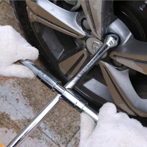 Cross socket wrench 4-way car repair tool folding wrench tire removal tool assembly wrench steel