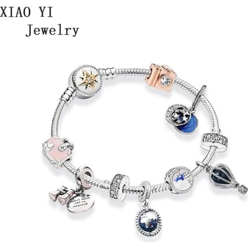 XIAOYI jewelry 100% s925 winter Christmas dream trip beaded ZT0417 bracelet set temperament to send girlfriend gifts beautiful