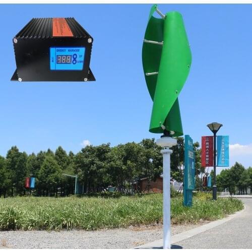 FLTXNY 600w 1000w 2000w Helix Vertical Wind Turbine For Streetlight Or Garden Lighting Use