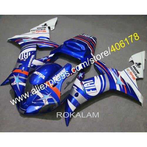 YZF 1000 R1 02 03 ABS Fairings Set For Yamaha YZFR1 2002 2003 Race Bike Blue Fairings (Injection Molding)