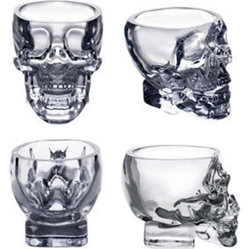 1 Pcs Crystal Skull Head Vodka Whiskey Shot Glass Cup Drinking Ware Home Bar