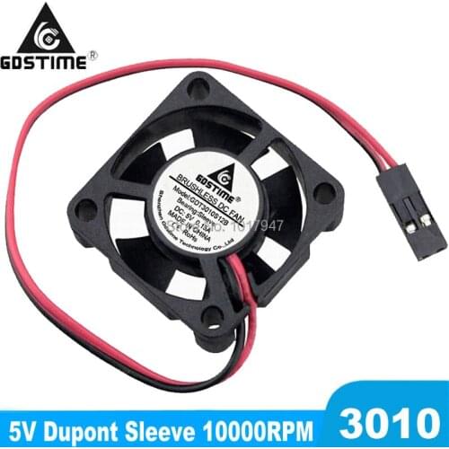 10 Pieces LOT Gdstime DC 5V 2Pin Dupont 30mm 30x10mm 3010S Cooler Cooling Fan