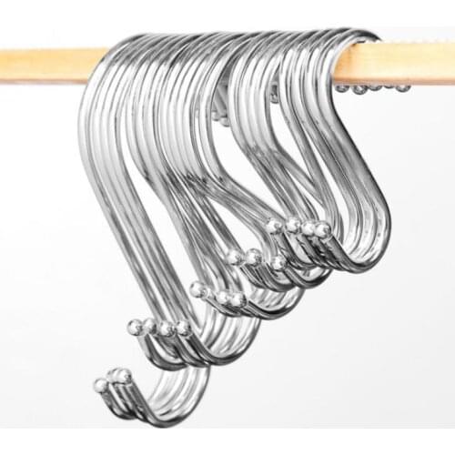 1000pcs practical Stainless Steel S Shaped Hanger Hook Kitchen Bathroom Clothing Hanger Hooks Railing Clasp Holder Hooks SN1848