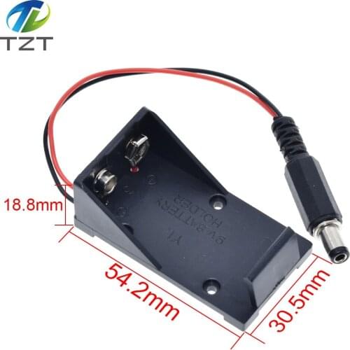 2018 Hot New 9V Battery Holder Box Case Wire with Plug 5.5*2.1mm for Arduino AU
