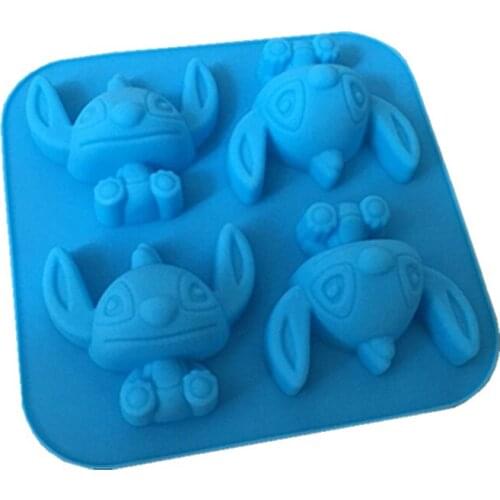 4 Even Cartoon Stitch Stitch Star Baby Silicone Cake Mold Chocolate Handmade Soap Mold DIY Kitchen Baking Tools