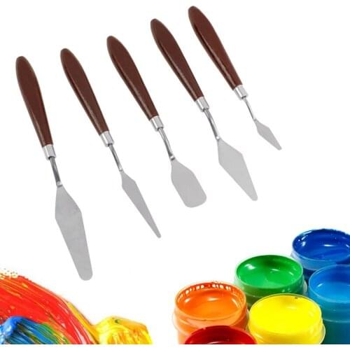 5pcs/Set StainlessSteel Painting Spatula Baking Pastry Tools Blade Oil Painting Shovel Knife Art Craft Oil Picture Shovel