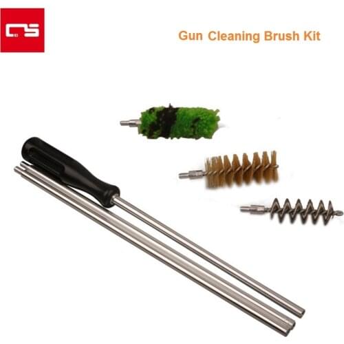 6pcs/set Rod Cleaning Brush Kit Brush Head For 12 GA Gauge Gun Hunting Shotgun Rifle Pistol Tube Barrel Cleaning Kit Tool