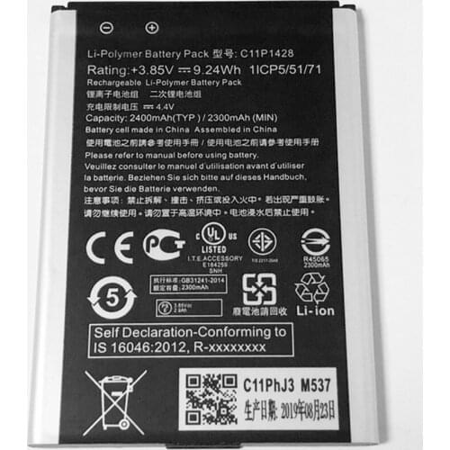 3.85V 2400mAh C11P1428 For Zenfone2 Laser ZE500KL ZE500KG Z00ED Z00RD Z00WD аккумулятор Batterie Bateria Batteria Battery