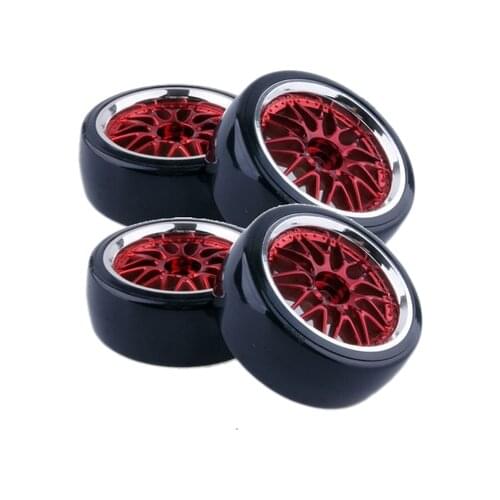 4pc 1/10 Drift Car Tires 26*64MM Plastic Wheel Rim Hard Tyre Hex 12MM for HSP Tamiya HPI Kyosho 94123 D3 D4 CS XIS TT02 5003