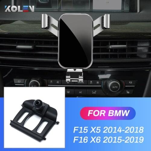 Car Mobile Phone Holder For BMW X5 F15 2014-2018 X6 F16 2015-2019 GPS Gravity Stand Special Mount Navigation Bracket Accessories