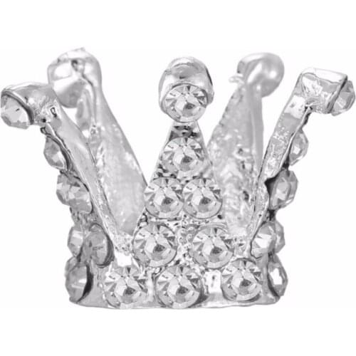 Free shipping mini full round crystal rhinestone tiara crown button flatback 50PCS/lot for hair as gift can mix color(BTN-5708)