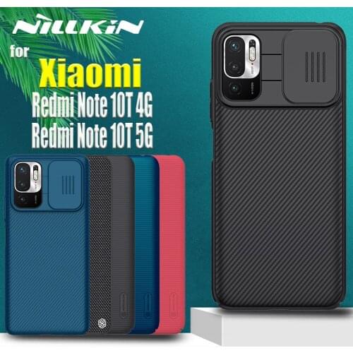 Nillkin Case for Xiaomi Redmi Note 10T 5G Nilkin Slide Camera Protect Frosted Soft Fiber Textured Cover on Redmi Note10T 4G