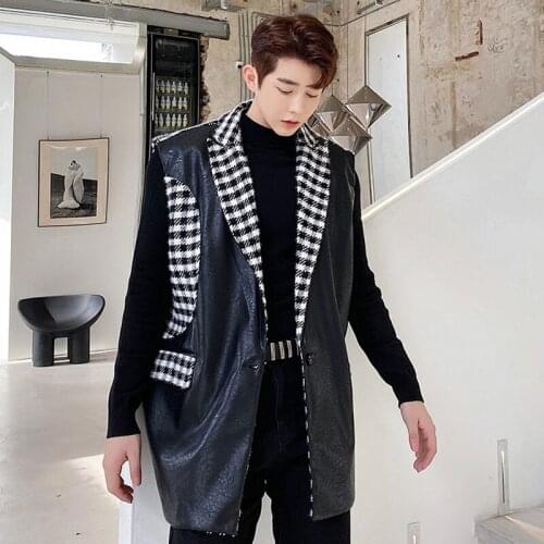 EMAIGI Men's Leather Vests