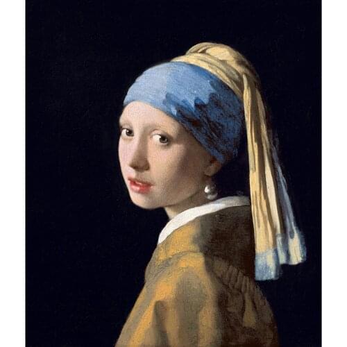 World Famous Painting "Girl with a Pearl Earring" 5D DIY Diamond Painting Full Square Diamond Painting Embroidery Sale 20X30cm