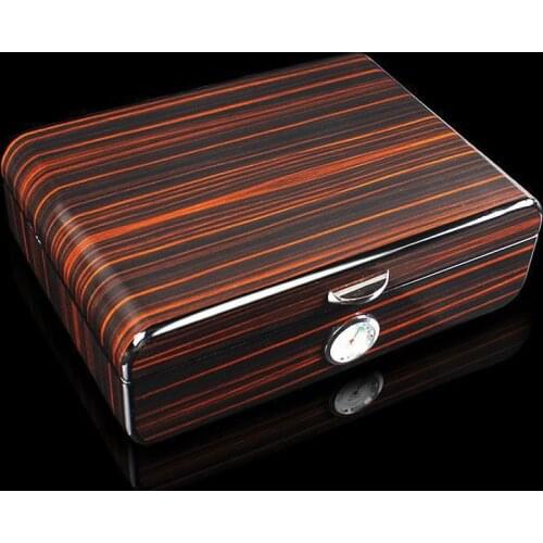 Office and Home Solid Wood Cigar Box High end cigar storage box solid wood high gloss finish Cigar moisturizing box