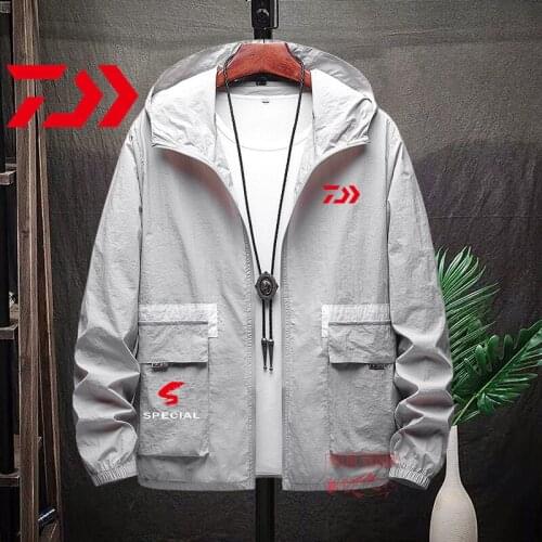 DAIWA Fishing Clothes Summer Men Outdoor Quick-drying Sun Protection Fishing Jacket Thin Sports Hiking Cycling Hooded Clothing