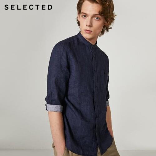 SELECTED 100% Linen Summer Business Casual Shirt Mens 3/4 Sleeves Shirts S|419331508【+Store Coupon :10-2/15-4/25-6
