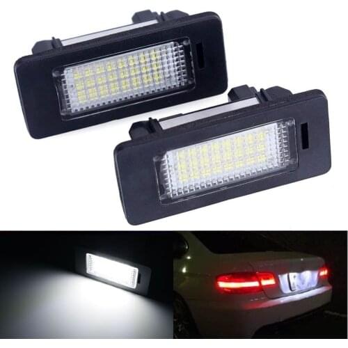 Niscarda 2pcs Car Led License Plate Lights Lamp Canbus Error Free For BMW E60 1 3 5 Series X1 X3 X5 X6 E39 E82 E90 E92 E93 M3