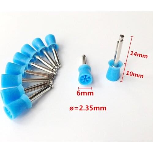 New Dental Lab 20pcs Blue Latch type Rubber Polishing Polisher Cups Prophy Cup