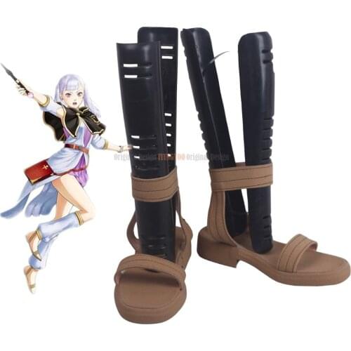 Noelle Silva Shoes Cosplay Black Clover Noelle Silva Cosplay Sandals Gery Shoes Custom Made