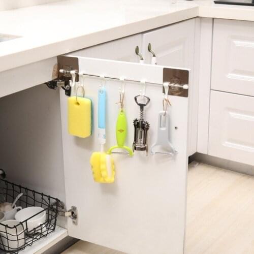 Under Shelf Rotate Hook Holder Hang Kitchen Cabinet Storage Rack Organizer Rack Multi-Purpose Hooks Home Storage